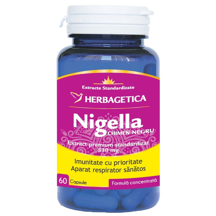 Supliment alimentar Nigella Chimen Negru Herbagetica, 60 capsule