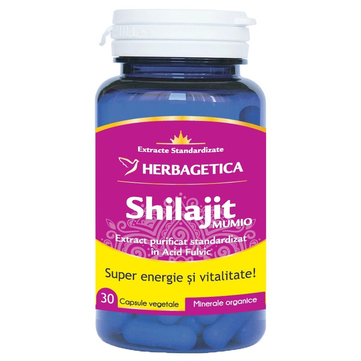 Supliment alimentar Shilajit Mumio Herbagetica, 30 capsule