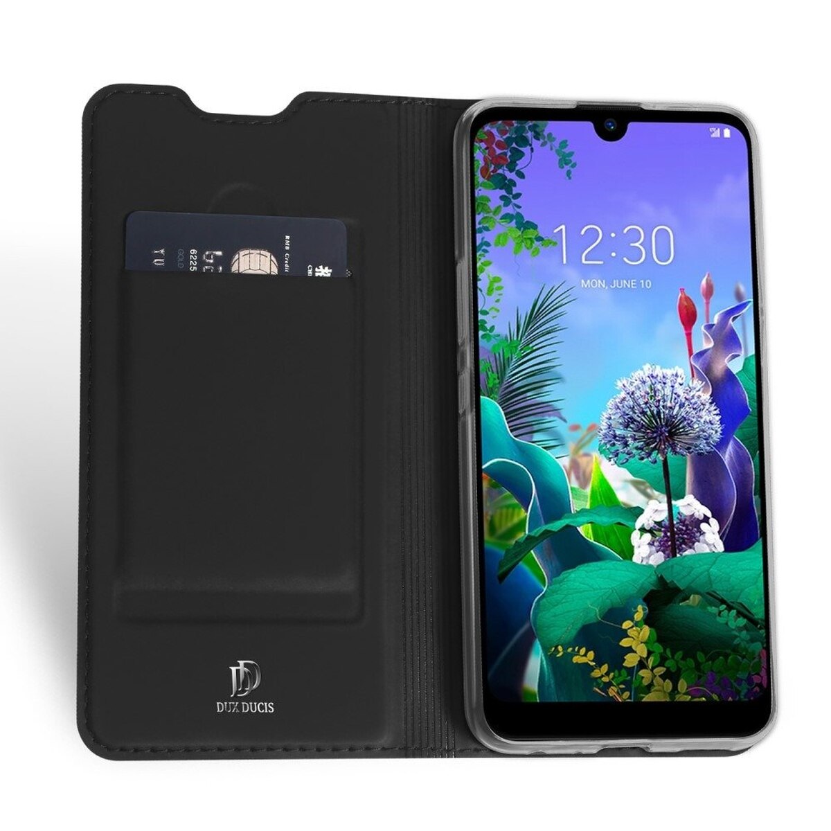 Husa flip pentru LG Q60/LG K50, DuxDucis, TPU, Negru