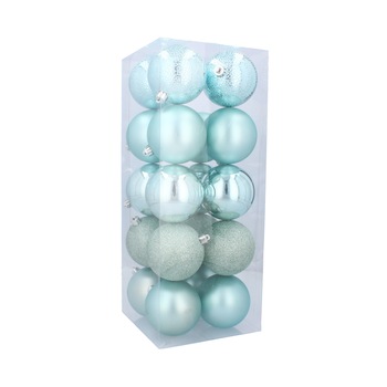 Set 20 globuri ,8cm, turcoaz Set 20 globuri ,8cm, turcoaz