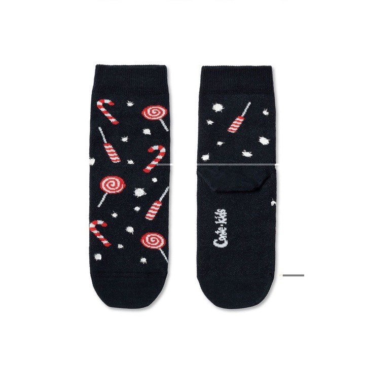 Детски къси чорапи с коледни мотиви, Conte Kids 521, Тъмносин