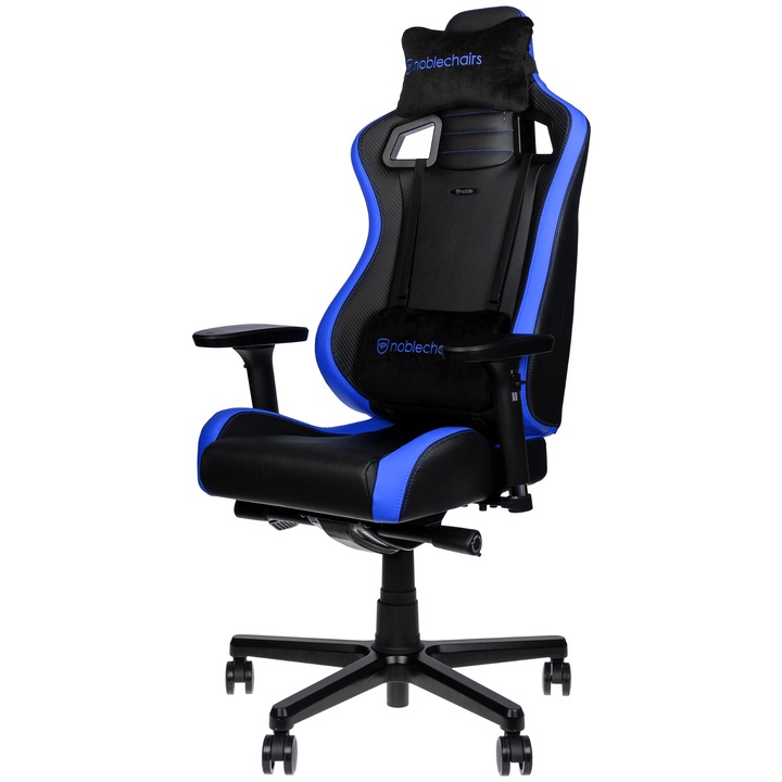 Noblechairs EPIC Compact negru/carbon/albastru (NBL-ECC-PU-BLU)