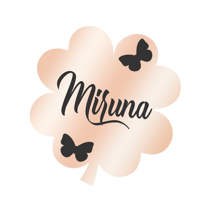 Martisor Brosa Inox Trifoi Rose Gold Nume Miruna