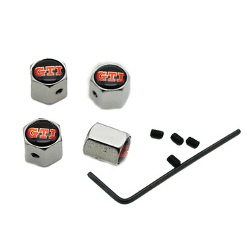 Set 4 capace ventil valva, GTI pentru Volkswagen, cu antifurt Set 4 capace ventil valva, GTI pentru Volkswagen, cu antifurt