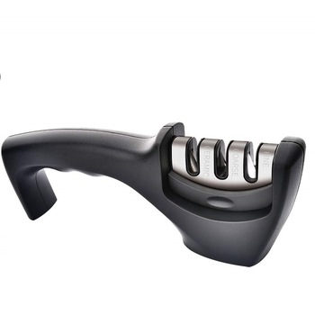 Ascutitor de cutite 3 in 1 Bohmann BH 02-703, Diamant , Otel tungsten, Ceramice, negru Ascutitor de cutite 3 in 1 Bohmann BH 02-703, Diamant , Otel tungsten, Ceramice, negru