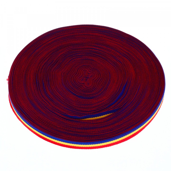 Rola panglica tricolor romanesc, 1 cm x 50 m liniari