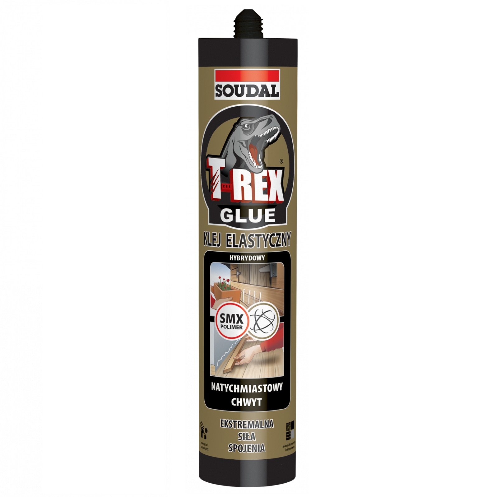 Adeziv Soudal T-Rex Extreme Power pe baza de polimeri hibrizi SMX, ultra-puternic pe toate materialele, 290 ml