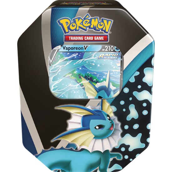 Joc de carti Pokemon Sword & Shield Fall V Tin Vaporeon, Jolteon sau Flareon, aleator, multicolor