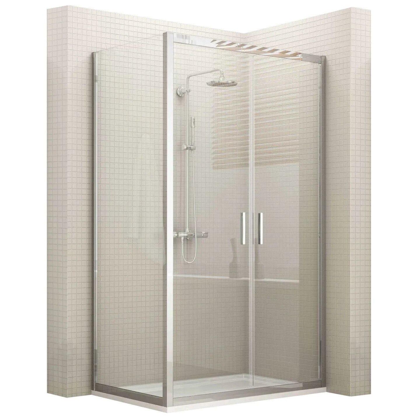 Cabina dus Rea Quest 80x100 cm, sticla securizata 6 mm