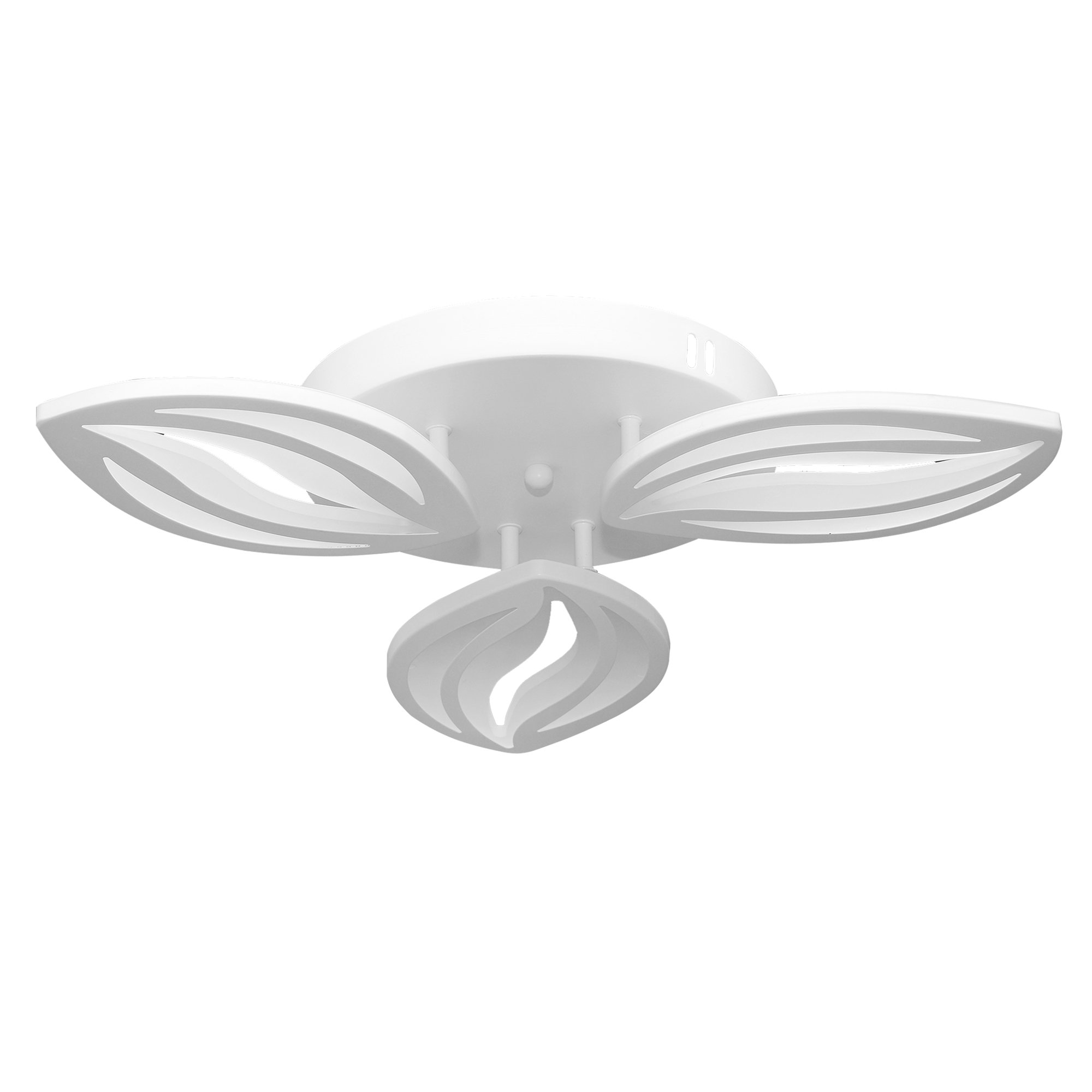 Lustra LED RFAN, Model k23/3, cu Telecomanda, 3 Tipuri de Lumina, Intensitate Reglabila, 96W, Alb