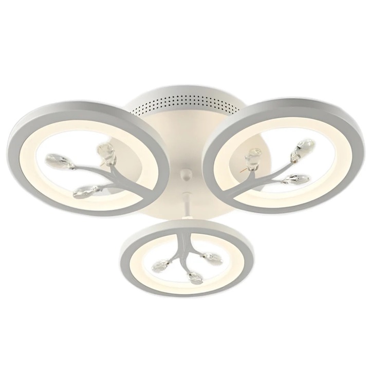 LED RCAN csillár, R9096/3 modell, távirányítóval, 3 féle fény, állítható intenzitás, 60W, fehér