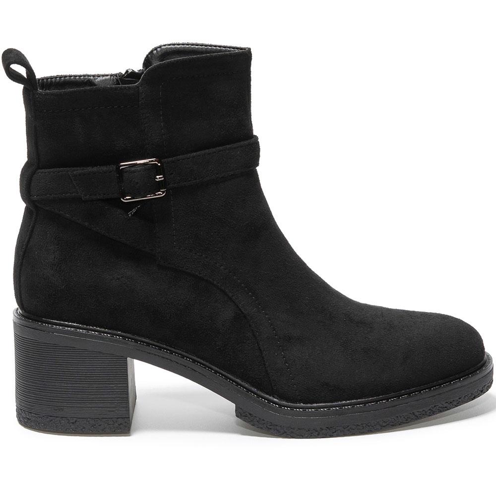 Botine dama Ning, Negru, Negru