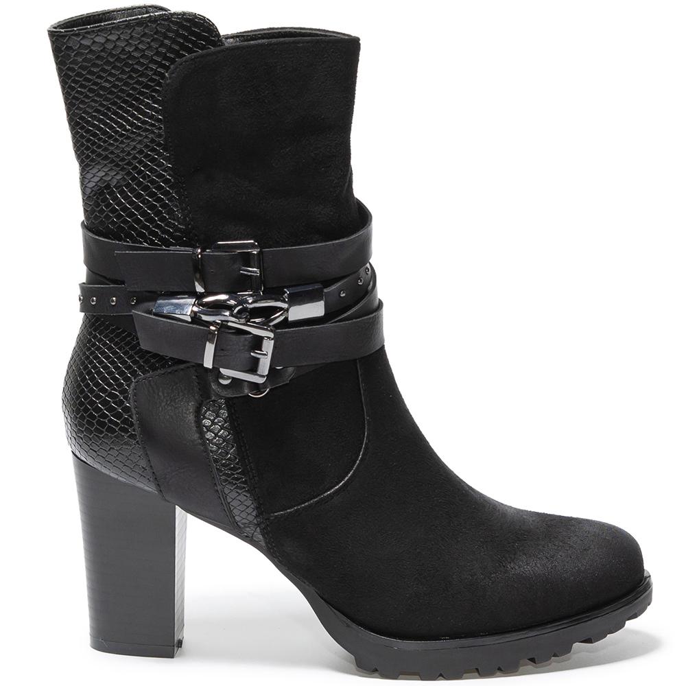 Botine dama Cinzia, Negru - 41