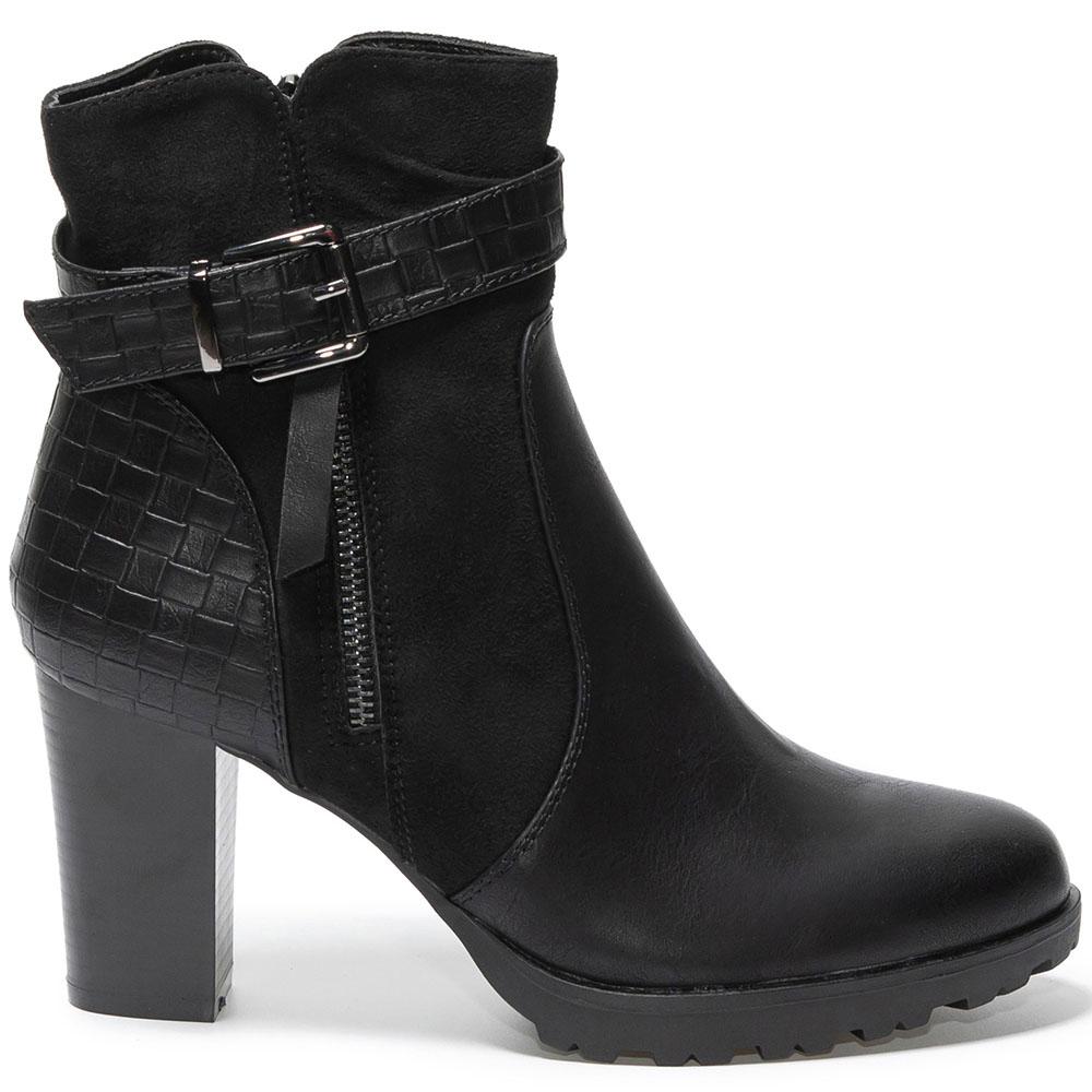 Botine dama Augusta, Negru, Negru