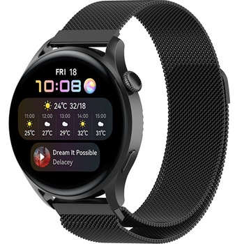 Curea ceas metalica ZAFIT™ Milanese, compatibila cu smartwatch Huawei Watch GT 2 46 mm, Samsung Galaxy Watch 46 mm, latime curea 22 mm, Negru Curea ceas metalica ZAFIT™ Milanese, compatibila cu smartwatch Huawei Watch GT 2 46 mm, Samsung Galaxy Watch 46 mm, latime curea 22 mm, Negru