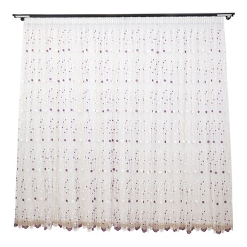 Perdea nesifonabila, brodata Hiko Dots mov 200x245cm, cu rejansa Perdea nesifonabila, brodata Hiko Dots mov 200x245cm, cu rejansa