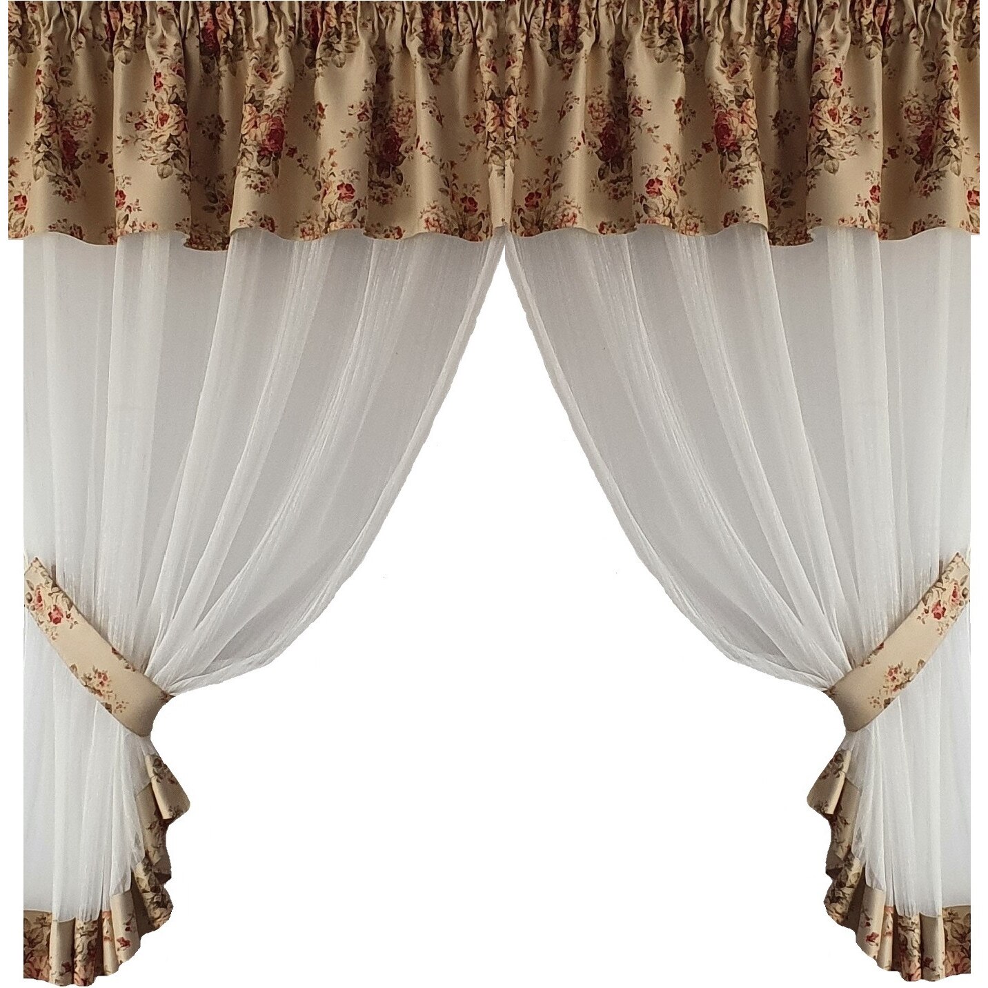 Perdea Decorint confectionata PB.602, Multicolor, 300 x 150