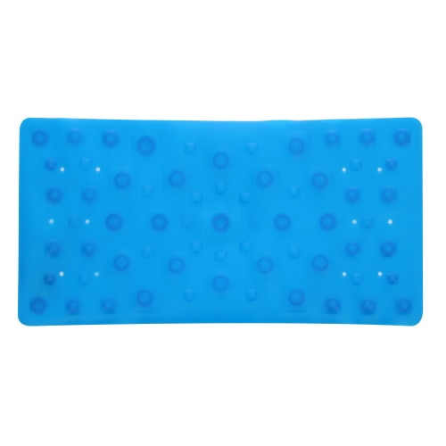 Covoras baie cu ventuze Deco, albastru, dimensiuni 35 x 70 cm