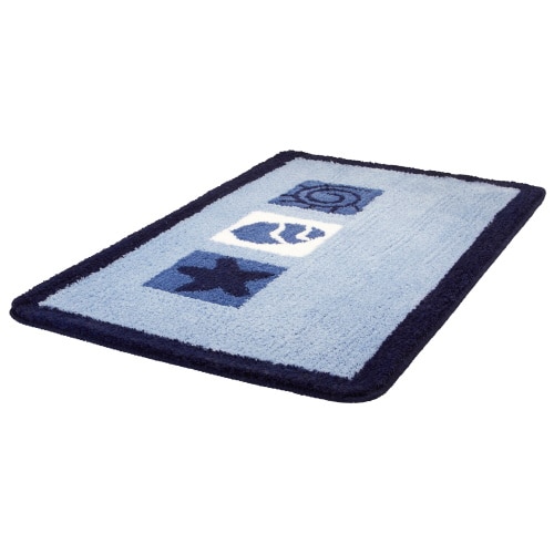 Covoras baie Deco, model marin, albastru, 60 x 100 cm