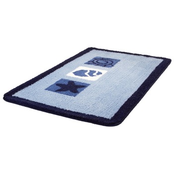 Covoras baie Deco, model marin, albastru, 60 x 100 cm Covoras baie Deco, model marin, albastru, 60 x 100 cm