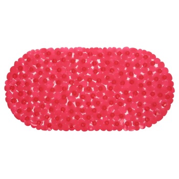 Covoras baie cu ventuze Deco, rosu, dimensiuni 35 x 70 cm Covoras baie cu ventuze Deco, rosu, dimensiuni 35 x 70 cm