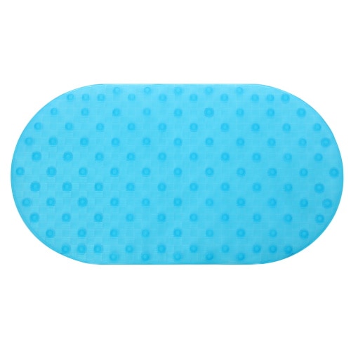 Covoras baie cu ventuze Deco, culoare albastru, dimensiune 36 x 69 cm