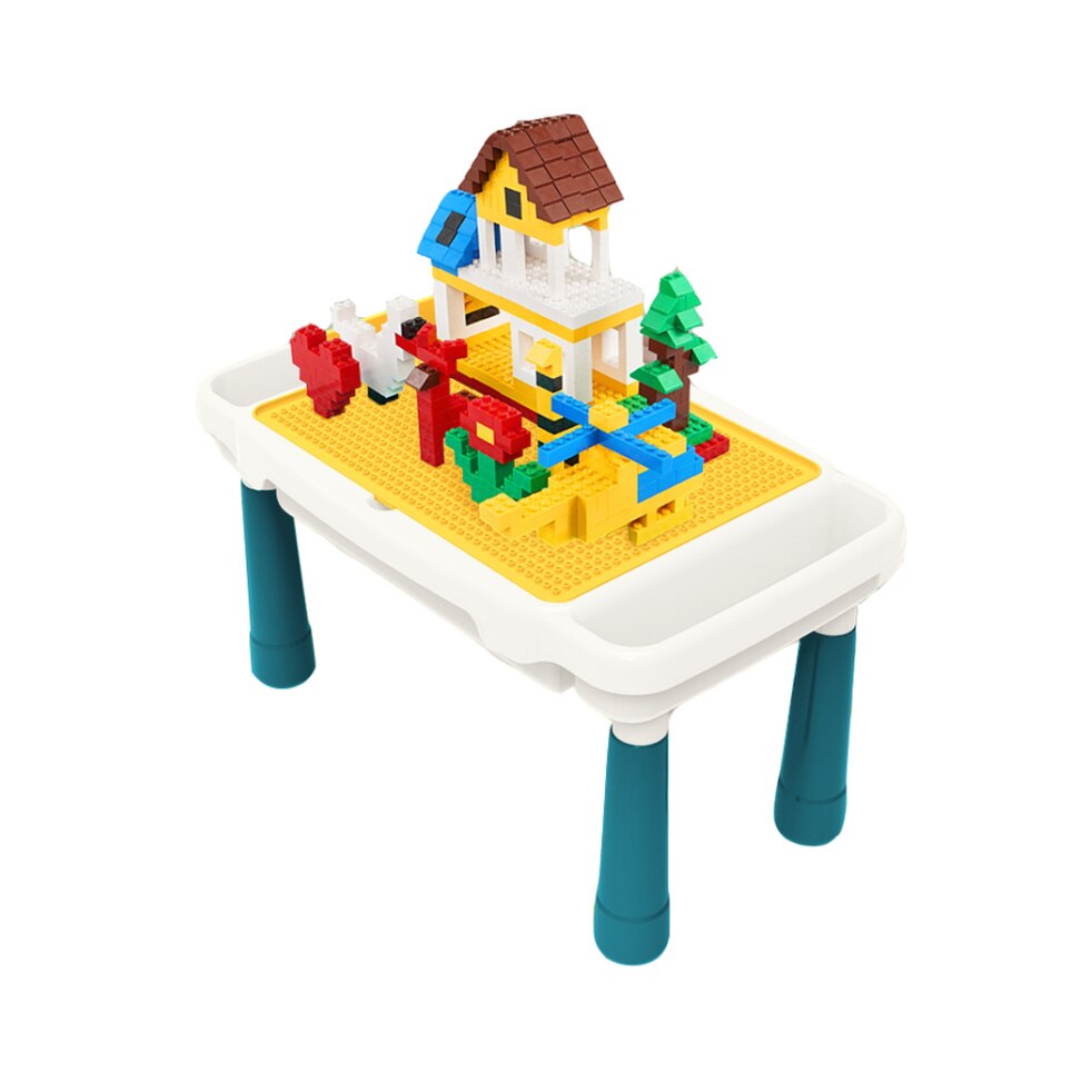 Set interactiv cu masuta si blocuri de constructie, Tumama®, varsta 6 ani+, 300 piese, multicolor