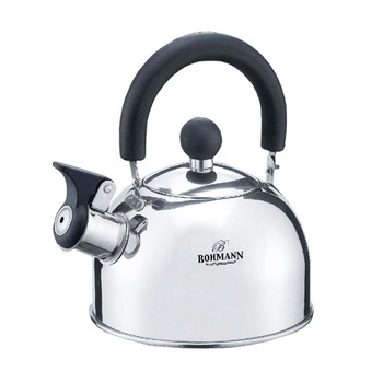 Ceainic inox cu fluier Bohmann BHL 098, 2 l, inductie, Argintiu Ceainic inox cu fluier Bohmann BHL 098, 2 l, inductie, Argintiu