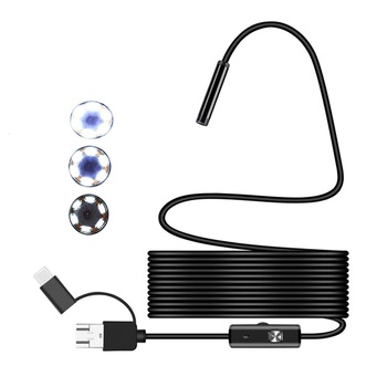 Mini camera endoscop 5.5 mm, USB tip C, 1.5m , 6 LED-uri, rezistenta la apa Mini camera endoscop 5.5 mm, USB tip C, 1.5m , 6 LED-uri, rezistenta la apa