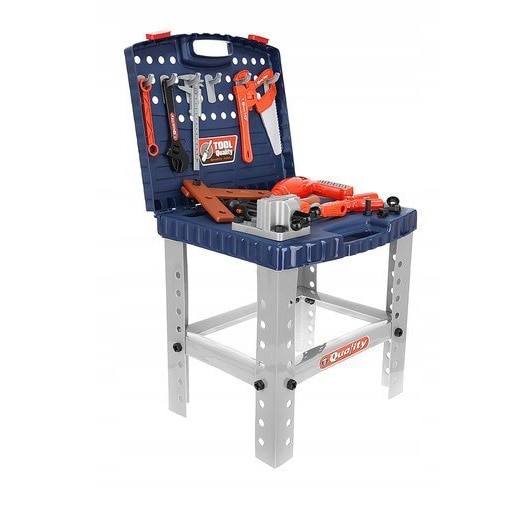 Banc de lucru cu unelte, Zola®, 2 in 1, 67 elemente, geanta depozitare, 70x35x40 cm