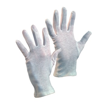 Set de 12 perechi de manusi albe din bumbac Fawa, marimea S Set de 12 perechi de manusi albe din bumbac Fawa, marimea S