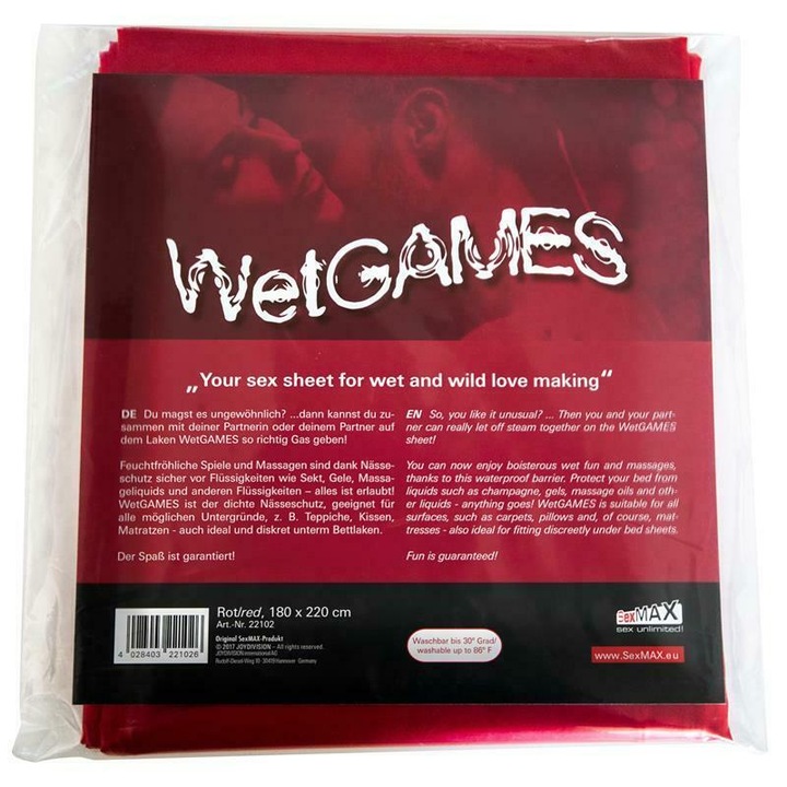 SexMAX Latex lepedő, 180 cm x 220 cm, piros