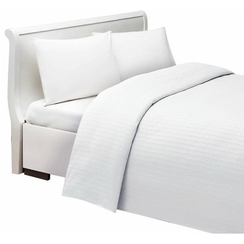 Pled bumbac 160x230cm, TAC, Basic Alb Pled bumbac 160x230cm, TAC, Basic Alb