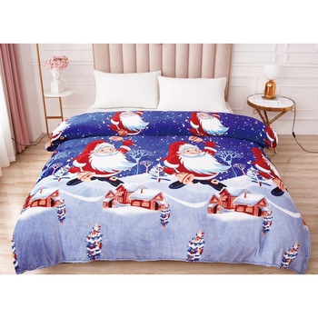 Patura Cocolino Pufoasa, pentru pat Dublu, 200 x 230 cm, Mos Craciun Haios Home-Mag Patura Cocolino Pufoasa, pentru pat Dublu, 200 x 230 cm, Mos Craciun Haios Home-Mag