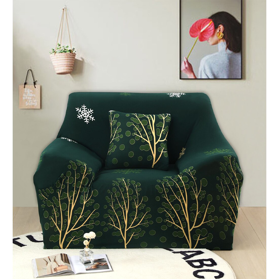 Husa Elastica Moderna pentru Fotoliu, Trees, HES1-31