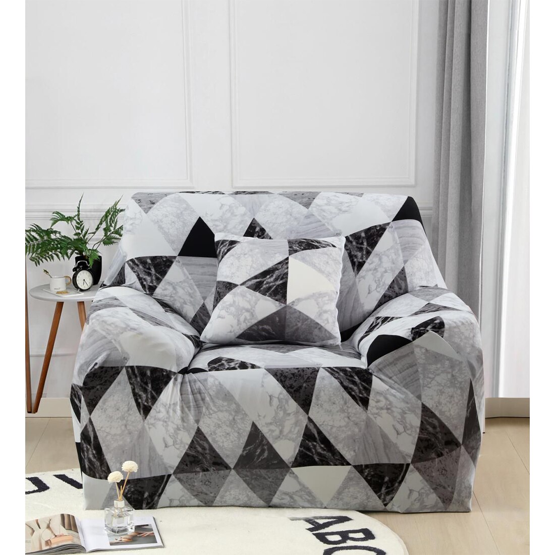 Husa Elastica Moderna pentru Fotoliu, Diamonds, HES1-41