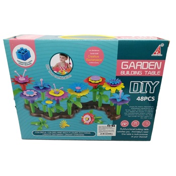 Set de Constructie Gradina cu Flori, tip Lego, 48 piese Set de Constructie Gradina cu Flori, tip Lego, 48 piese