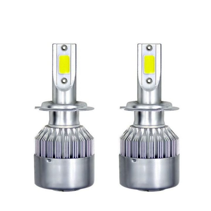 Set 2 Becuri LED C6 Auto H7, 6000K, 36 W, 3800 Lm - CRIDARO