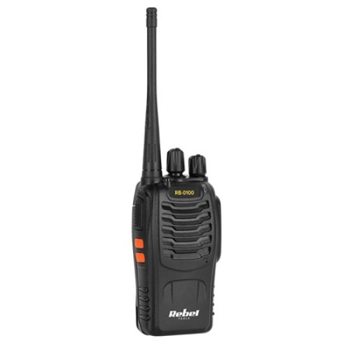 Statie radio PMR cu acumulator , incarcator , lanterna, VOX , Rebel