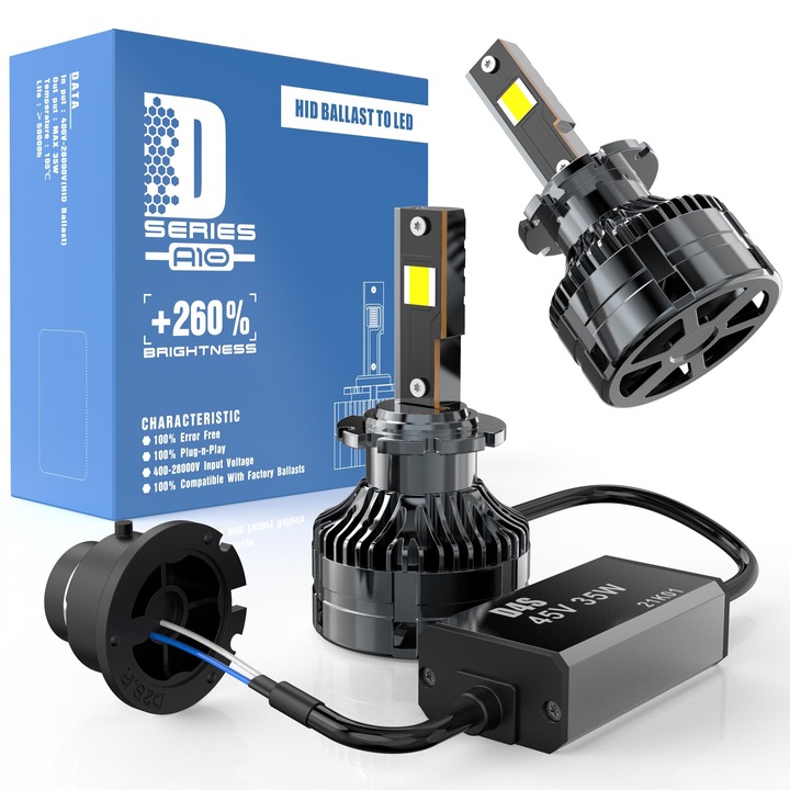 Комплект от 2 броя led крушки D2S/R преобразуване XENON 35w