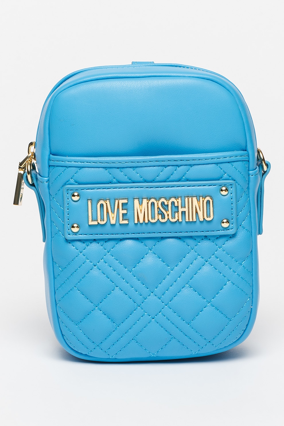Love Moschino, Geanta crossbody matlasata de piele ecologica