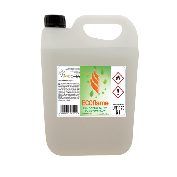 Biocombustibil seminee Ecoflame, Radchem, Aroma cafea, 5 L