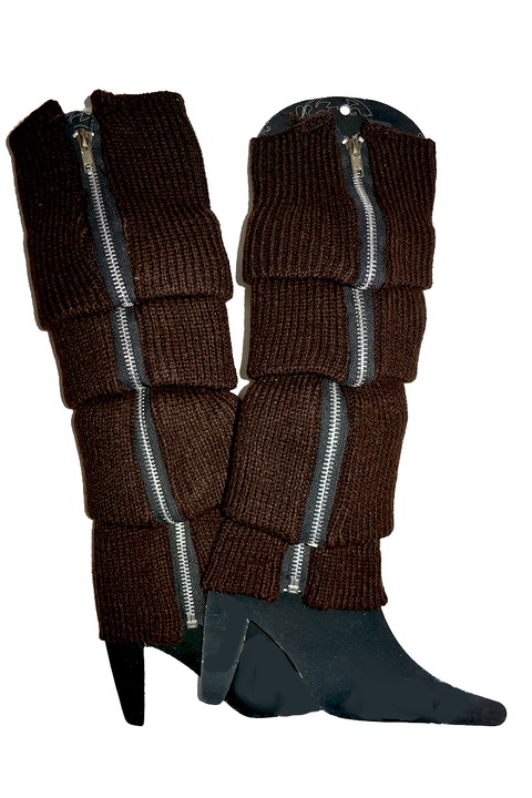 Vițel tricotat pentru femei Magibel 7008, Maro, One Size