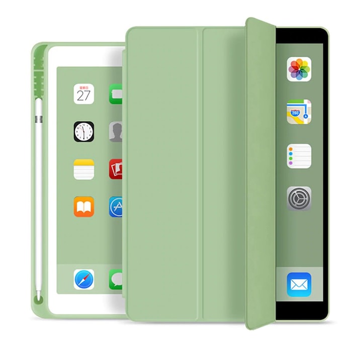 Tech-Protect Sc Pen Ipad 10.2 2019 / 2020 / 2021 Cactus Green telefontok világosfekete