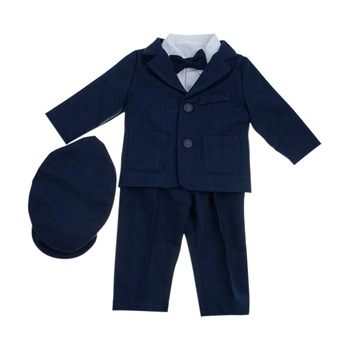 Costum elegant 5 piese pentru baieti Christopher Bady Club 6444AB, Bleumarin 62 CM Costum elegant 5 piese pentru baieti Christopher Bady Club 6444AB, Bleumarin 62 CM