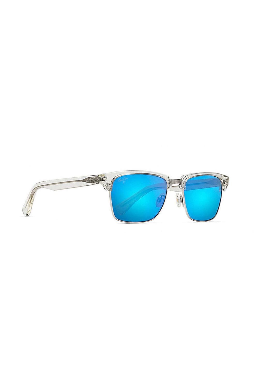 Ochelari de soare barbati, Maui Jim kawika b257-05cr, Metal, 54-18-140, Argintiu/Albastru