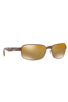 Ochelari de soare barbati, Rayban 35666ch 014/a3, Metal, 65-17-130, Maro/Auriu Ochelari de soare barbati, Rayban 35666ch 014/a3, Metal, 65-17-130, Maro/Auriu