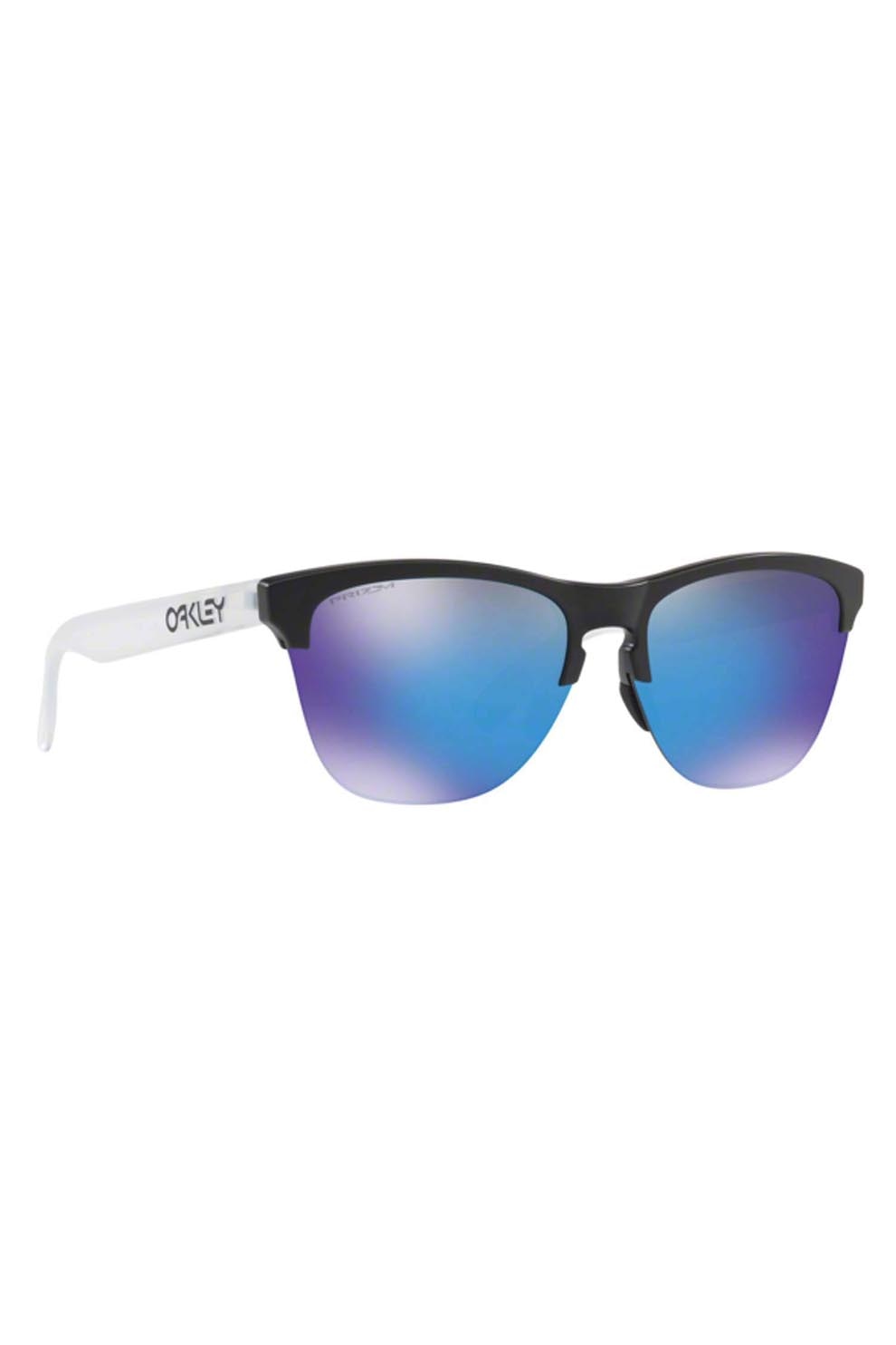 Ochelari de soare barbati, Oakley 9374-frogskins-lite 02 mt, Plastic, 63-10-138, Alb/Albastru