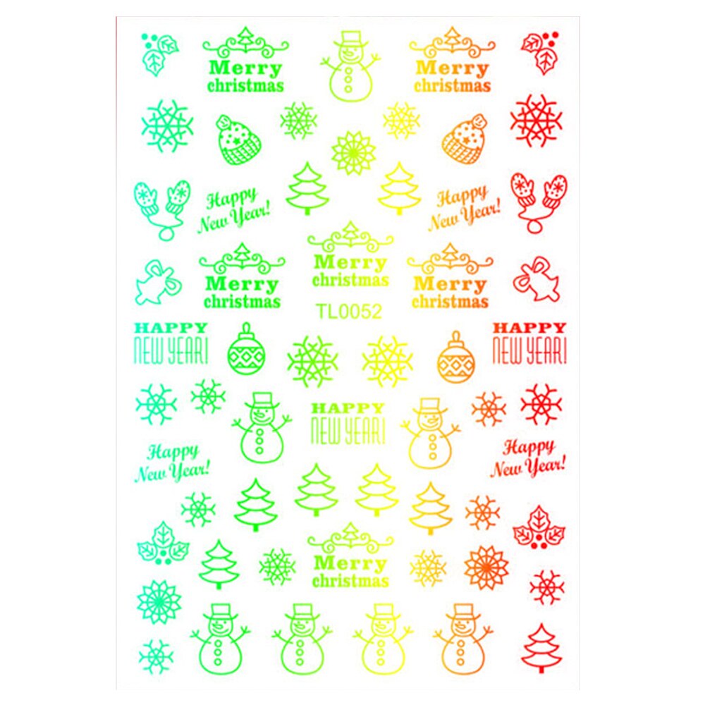 Sticker nail art Lila Rossa, pentru Craciun, Revelion si iarna, 14.5 x 9.1 cm, tl0052