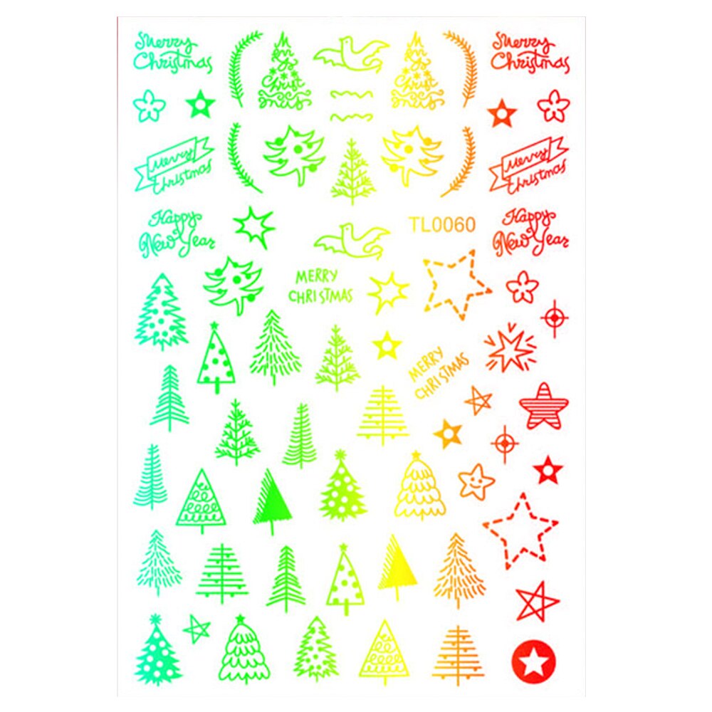 Sticker nail art Lila Rossa, pentru Craciun, Revelion si iarna, 14.5 x 9.1 cm, tl0060